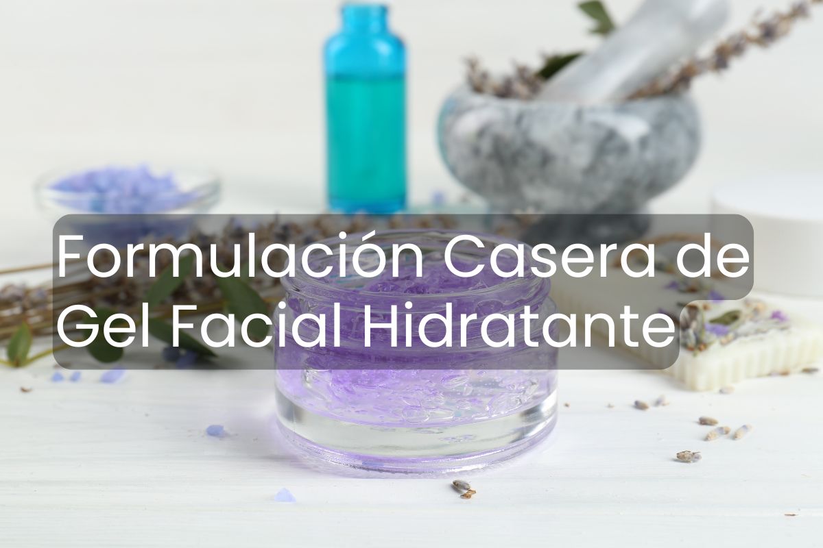 Imagen de un tarro con gel facial de lavanda