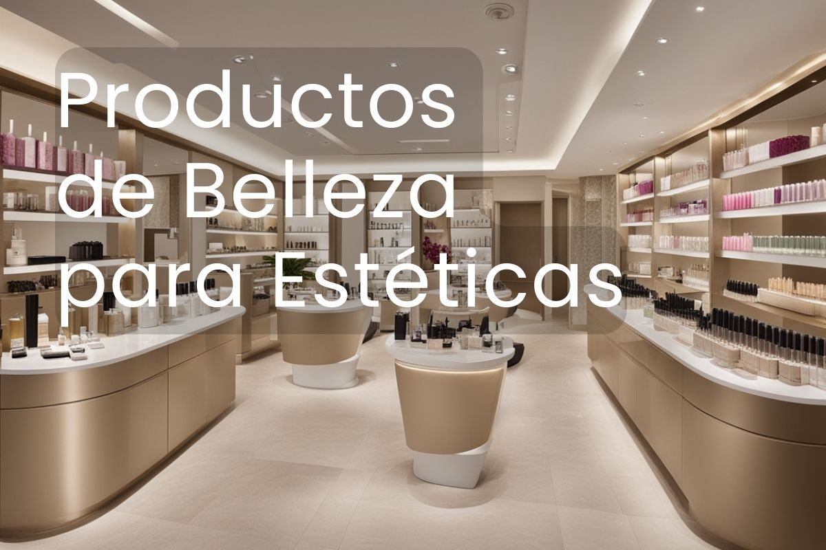 Paredes llenas de productos de belleza para estéticas
