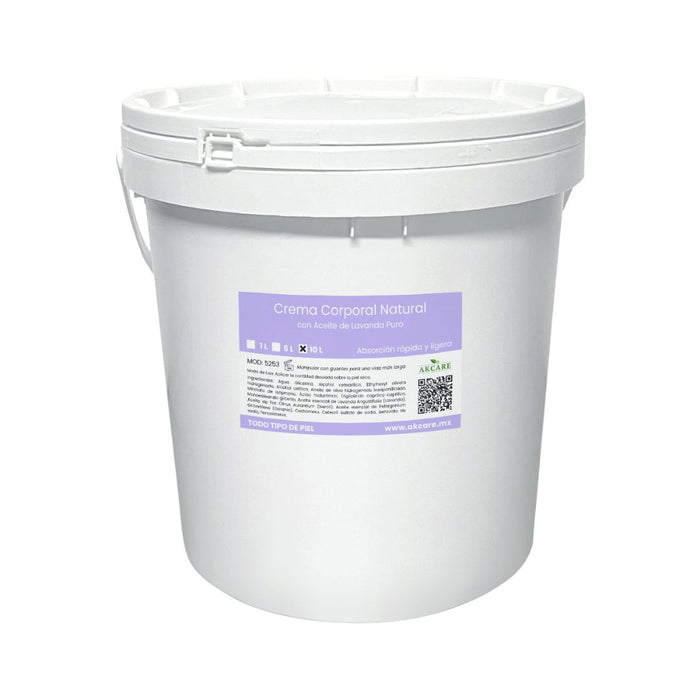Cubeta 10L Crema Corporal Natural Lavanda AKCARE