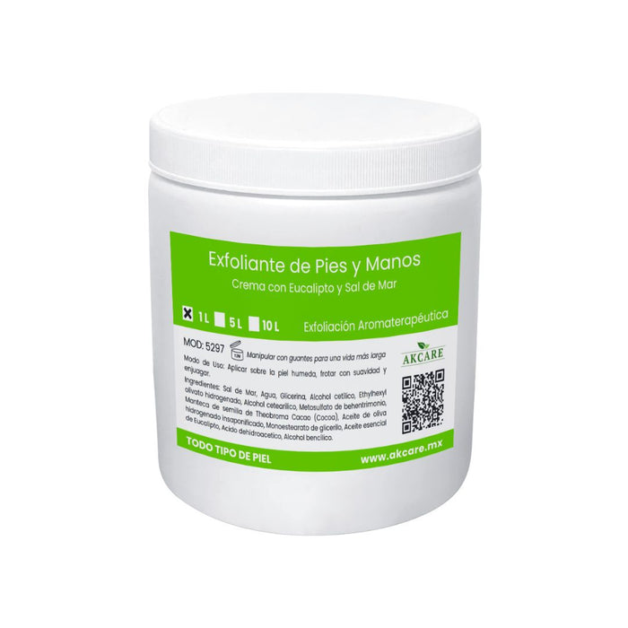 Tarro 1L Crema Exfoliante Pies y Manos AKCARE