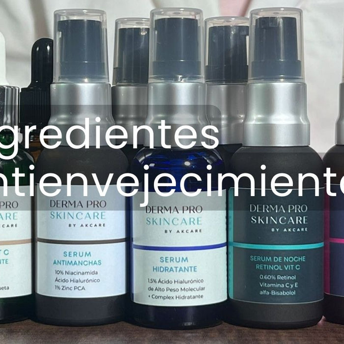 Colección de sueros faciales con acido hialuronico, retinol, vitamina C, niacinamida, kojico.