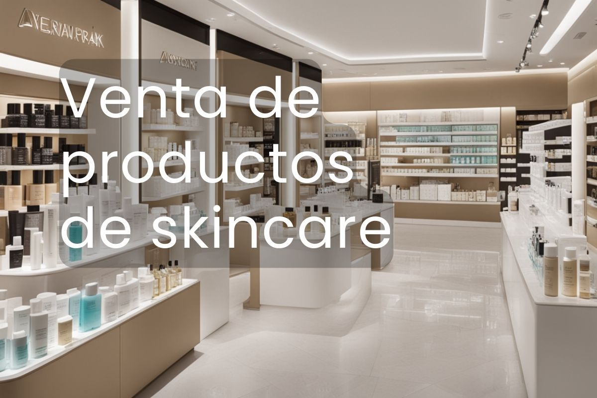 La venta de productos de cuidado de la piel en una tienda