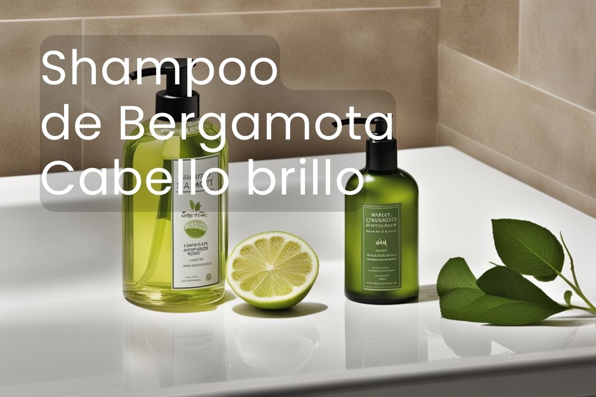 Botellas de shampoo de bergamota