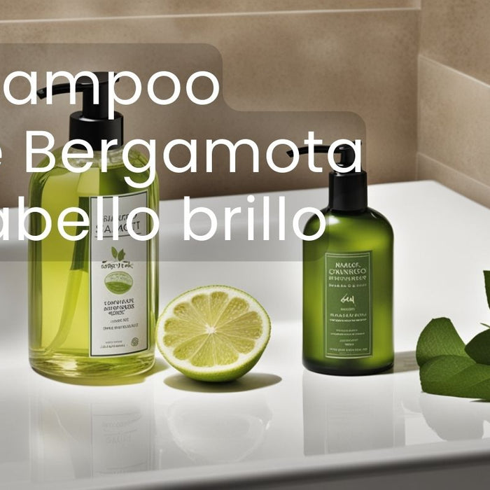 Botellas de shampoo de bergamota