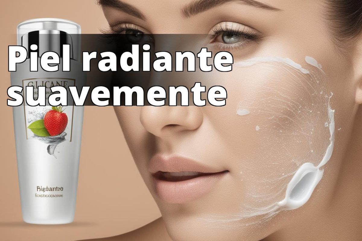 Imagen de una cara con crema de ácido glicólico