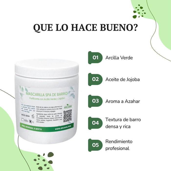 Mascarilla de Barro Purificante Arcilla Verde