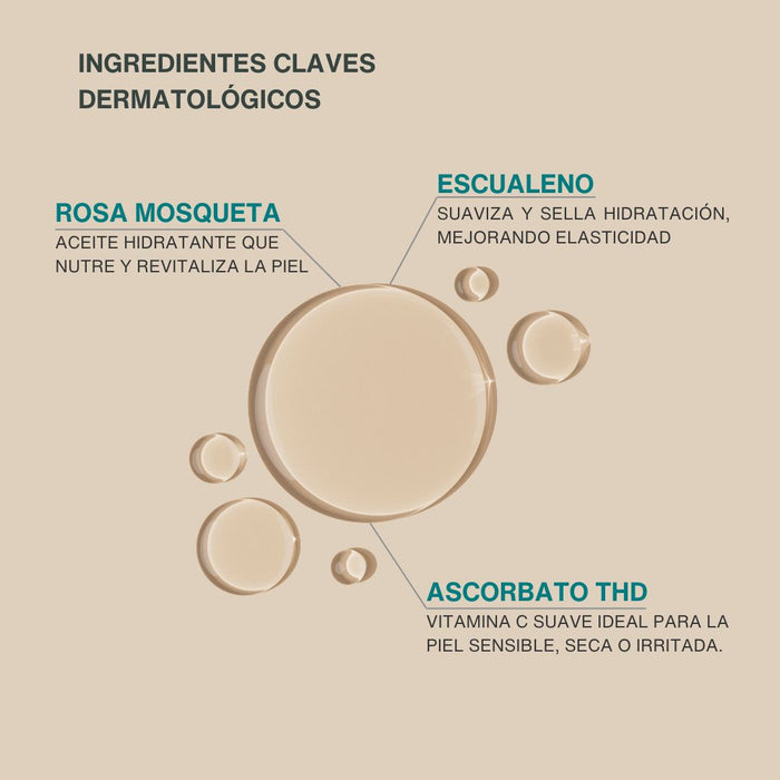 Ingredientes claves del Oleo Facial Escualeno Vitamina C AKCARE