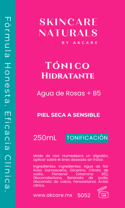 Etiqueta de Tonico Hidratante AKCARE