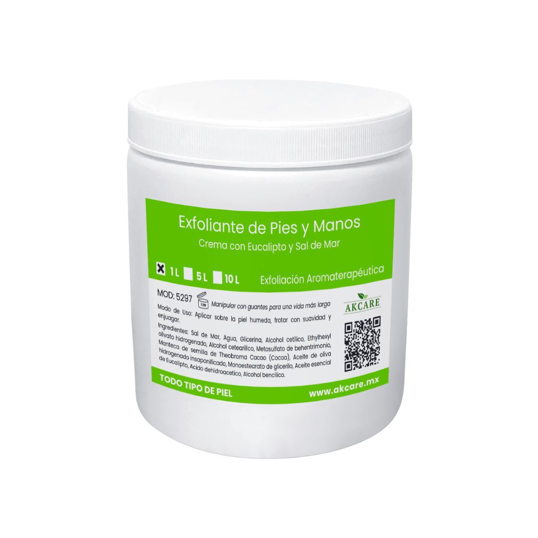 Tarro 1L Crema Exfoliante Pies y Manos AKCARE